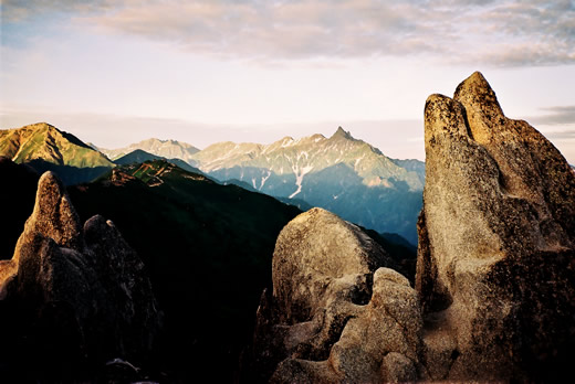 アルプスの山岳写真 ― 朝暘を浴びて ―