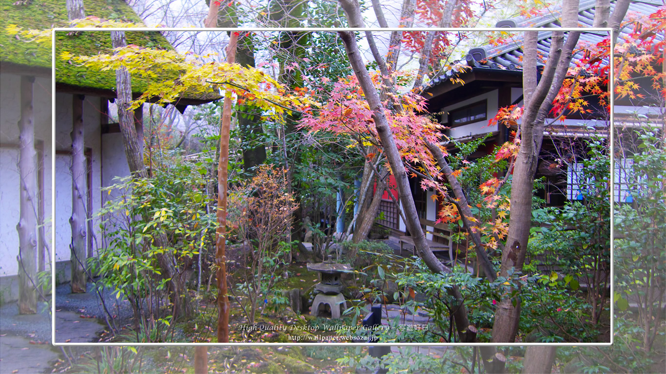 旅館の庭-1の壁紙/Wallpape(1366×768)