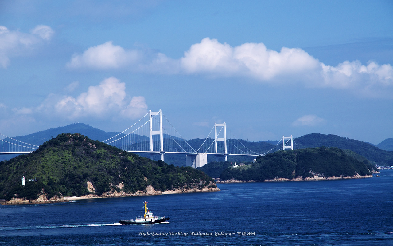 しまなみ海道の壁紙/Wallpaper of Inland Sea (1280×800)
