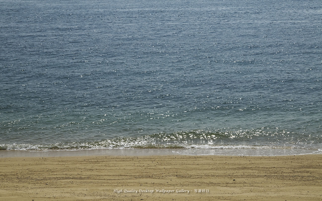 しまなみ海道の壁紙/Wallpaper of Midafternoon Beach (1280×800)