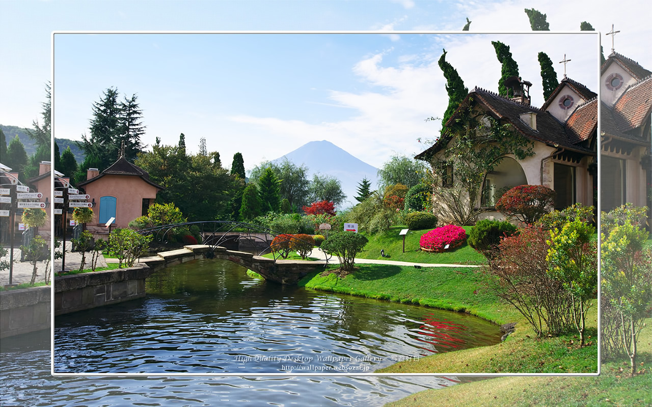 富士山の高画質&高解像度壁紙/Wallpaper of富士山(オルゴール館)-4 in Fuji Lake Districti (1280×800)