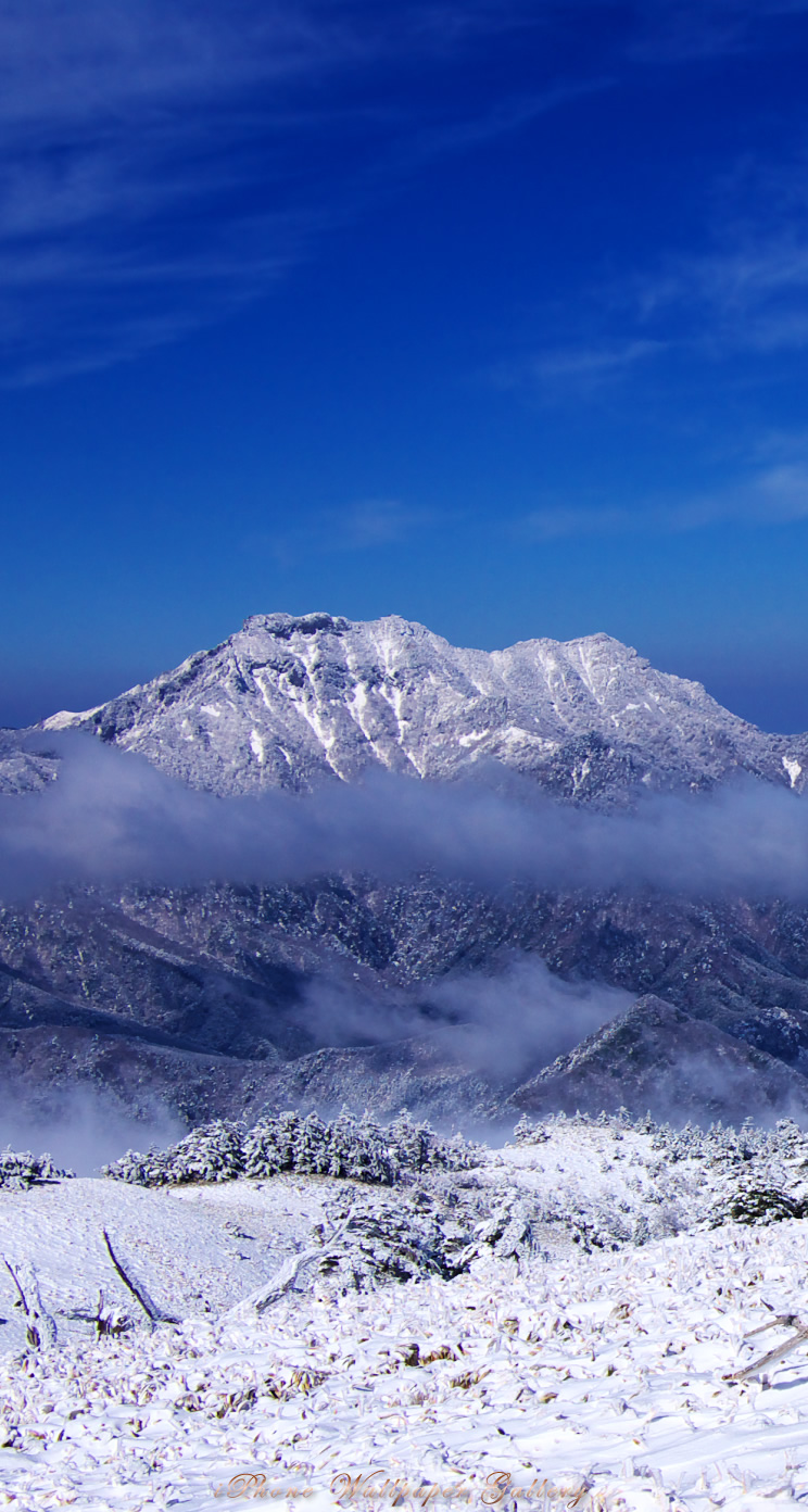 iOS 7-iPhone5用高画質壁紙「石鎚山蒼空」