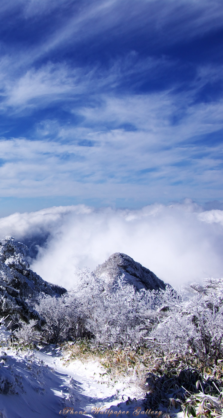 iOS 7-iPhone5用高画質壁紙「雪景色蒼空」